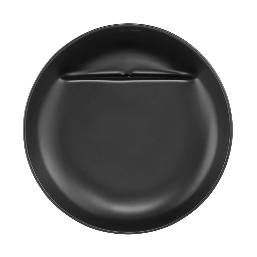 Swiss Madison Beau 16.5 in. Round Ceramic Vessel Bathroom Sink in Matte Black SM-VS301MB