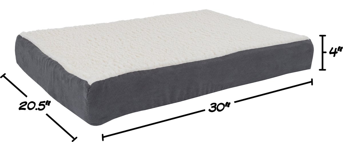 Pet Adobe Memory Foam Orthopedic Bolster Dog Bed w/ Removable Cover