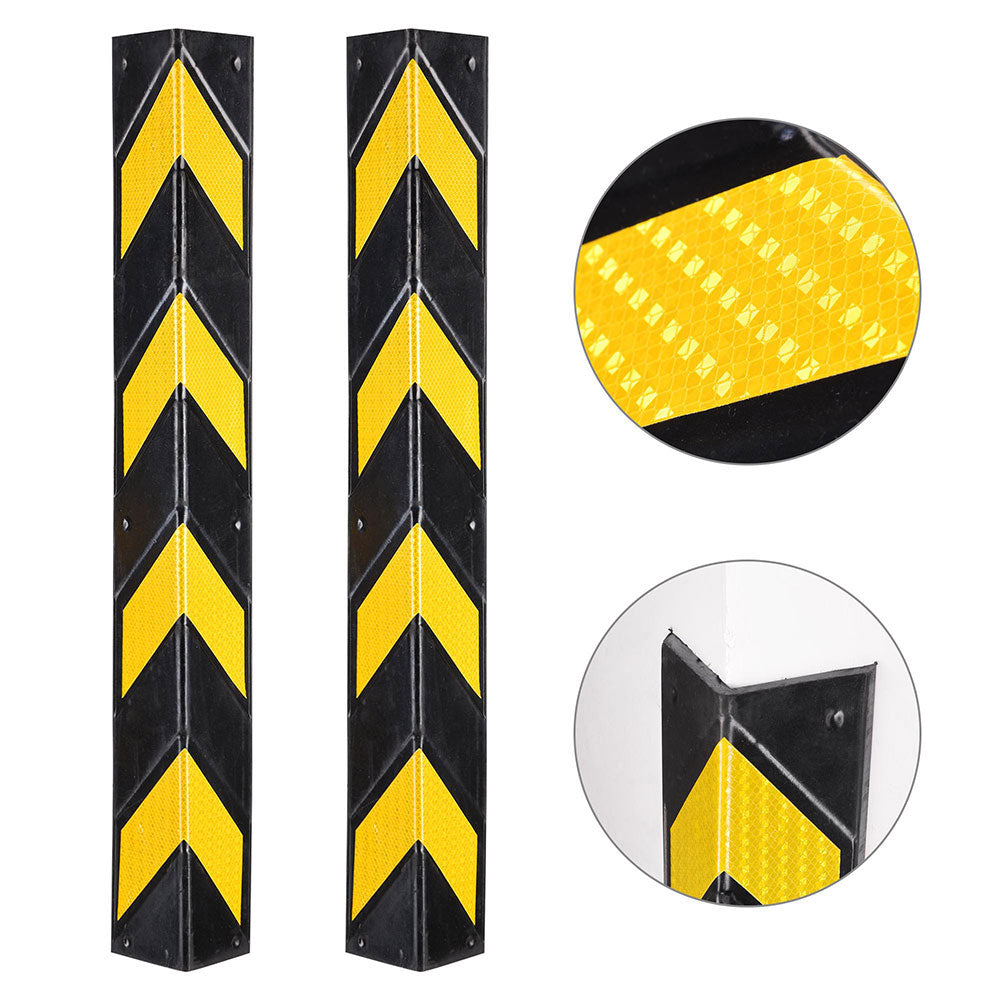 Yescom 2pcs Rubber Corner Guards for Walls Reflective 31