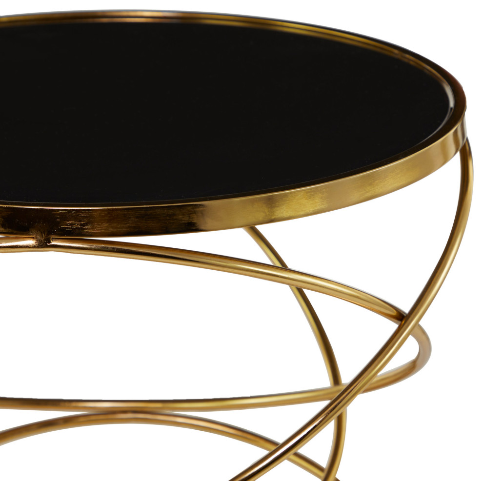 Contemporary Black Marble Accent Table 561548   Contemporary   Side Tables And End Tables   by Brimfield  ampMay  Houzz