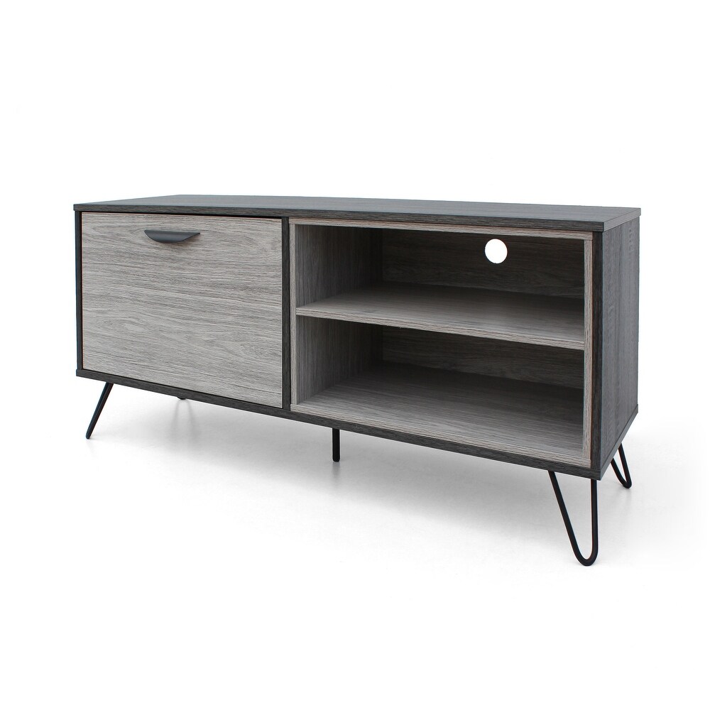 Bijan Mid Century Modern Two Toned TV Stand with Hairpin Legs by Christopher Knight Home