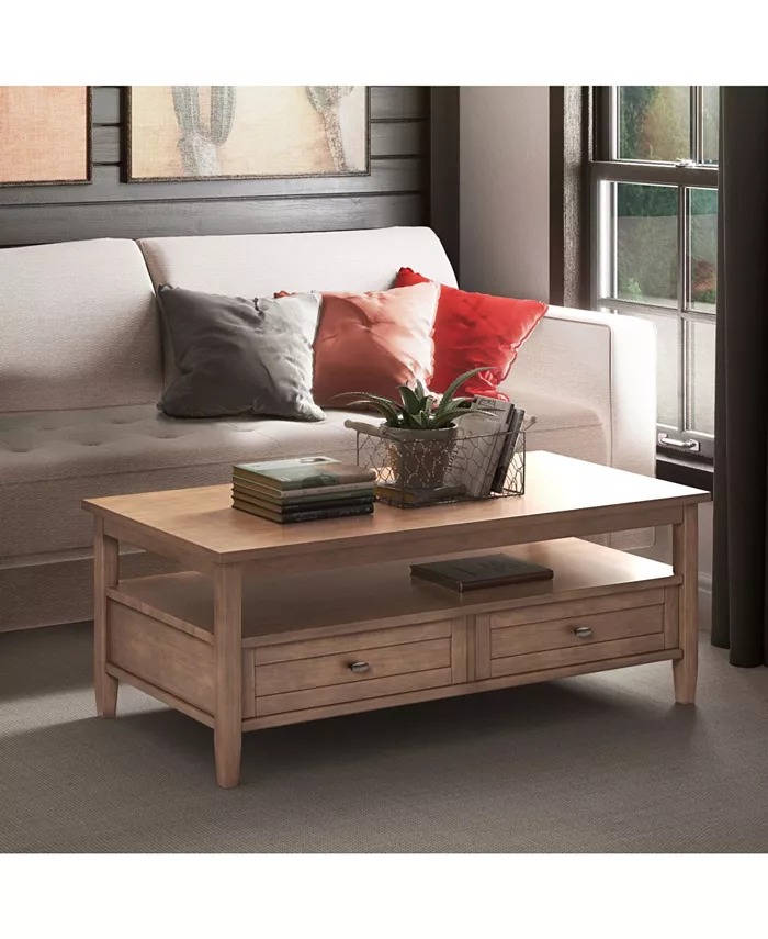 Simpli Home Warm Shaker Solid Wood Coffee Table