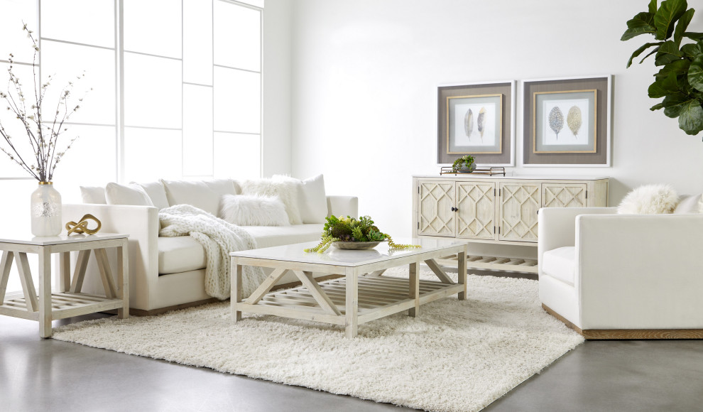 Siena Plinth Base Sofa Chair   Farmhouse   Armchairs And Accent Chairs   by Essentials for Living  Houzz