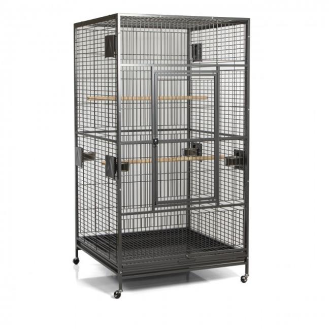 AandE Cage 4040FL Black 40 x 40 x 76 in. Macaw Flight Cageand#44; Black