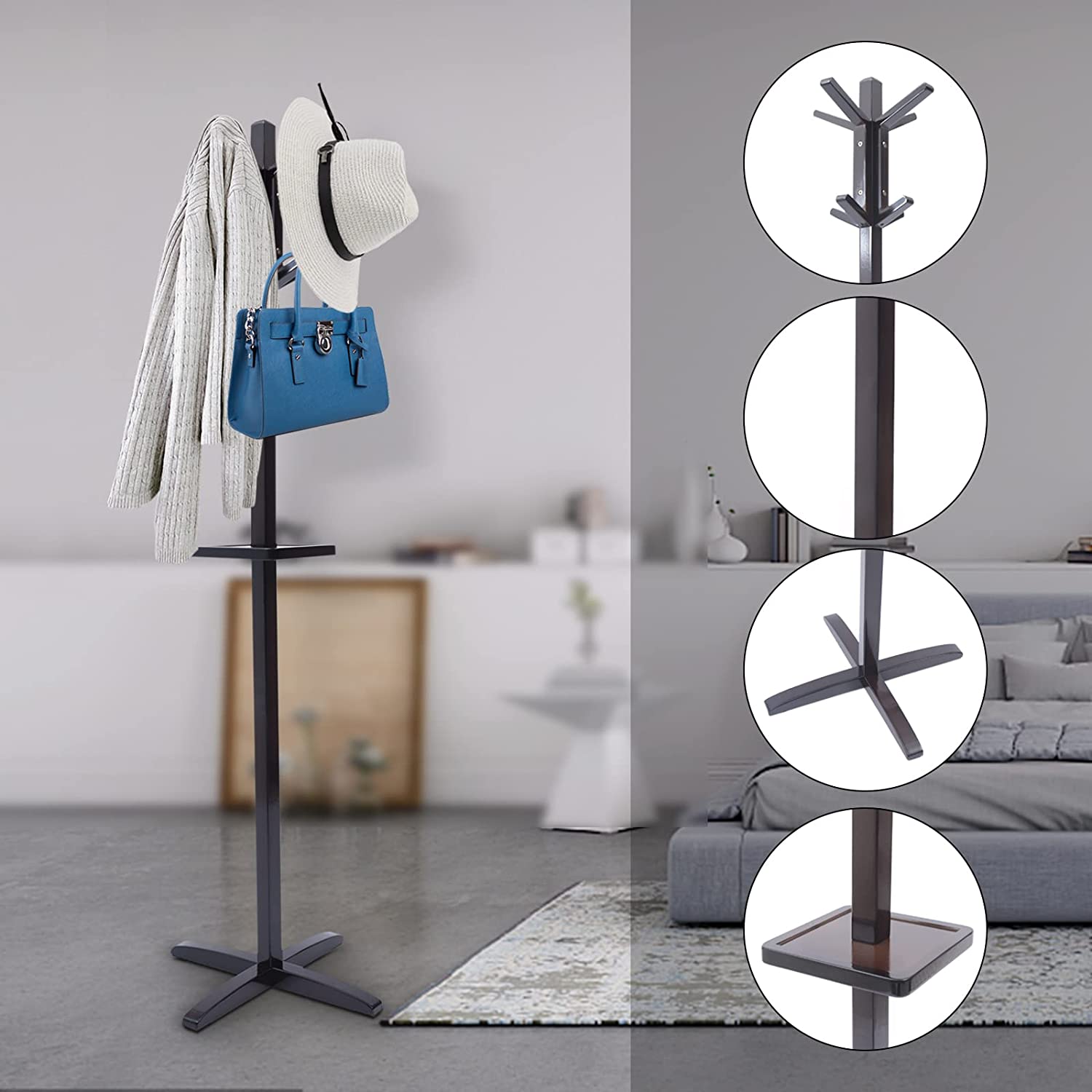 Aohuada Freestanding Coat Stand Tree 67