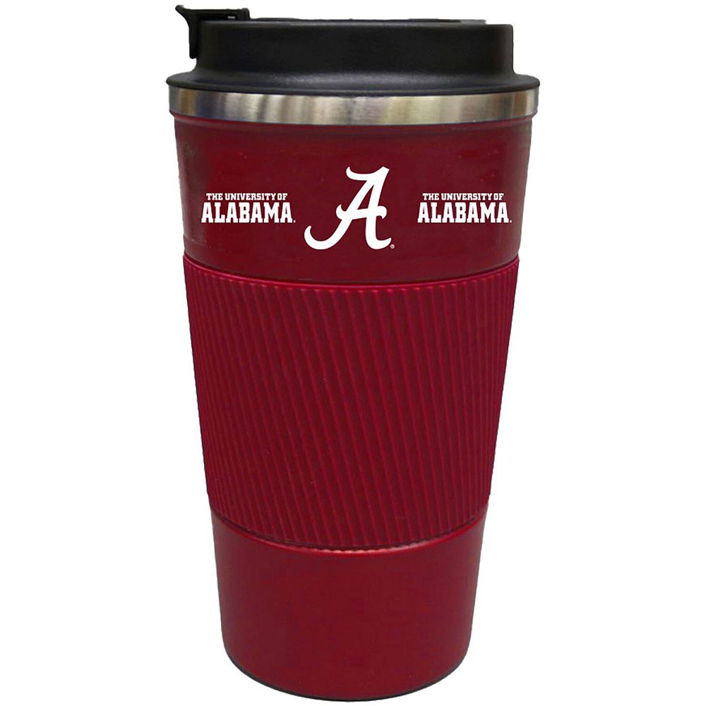 Alabama Crimson Tide 18oz Coffee Tumbler with Silicone Grip