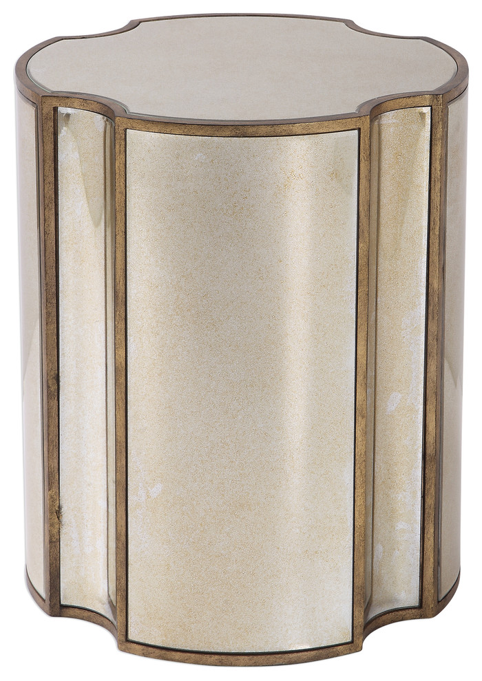 Harlow Mirrored Accent Table   Transitional   Side Tables And End Tables   by Ownax  Houzz