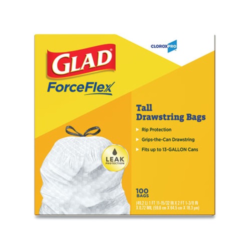 Glad Tall Kitchen Drawstring Trash Bags  CLO78526