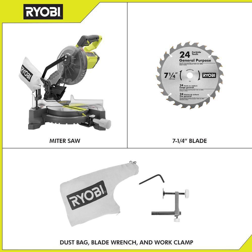 RYOBI 9 Amp Corded  7-14 in. Compound Miter Saw TS1144