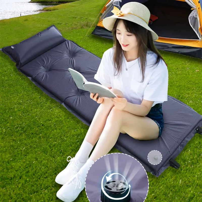 2023 New folding air mattress bed camping mattress outdoor tent inflatable mattress outdoor