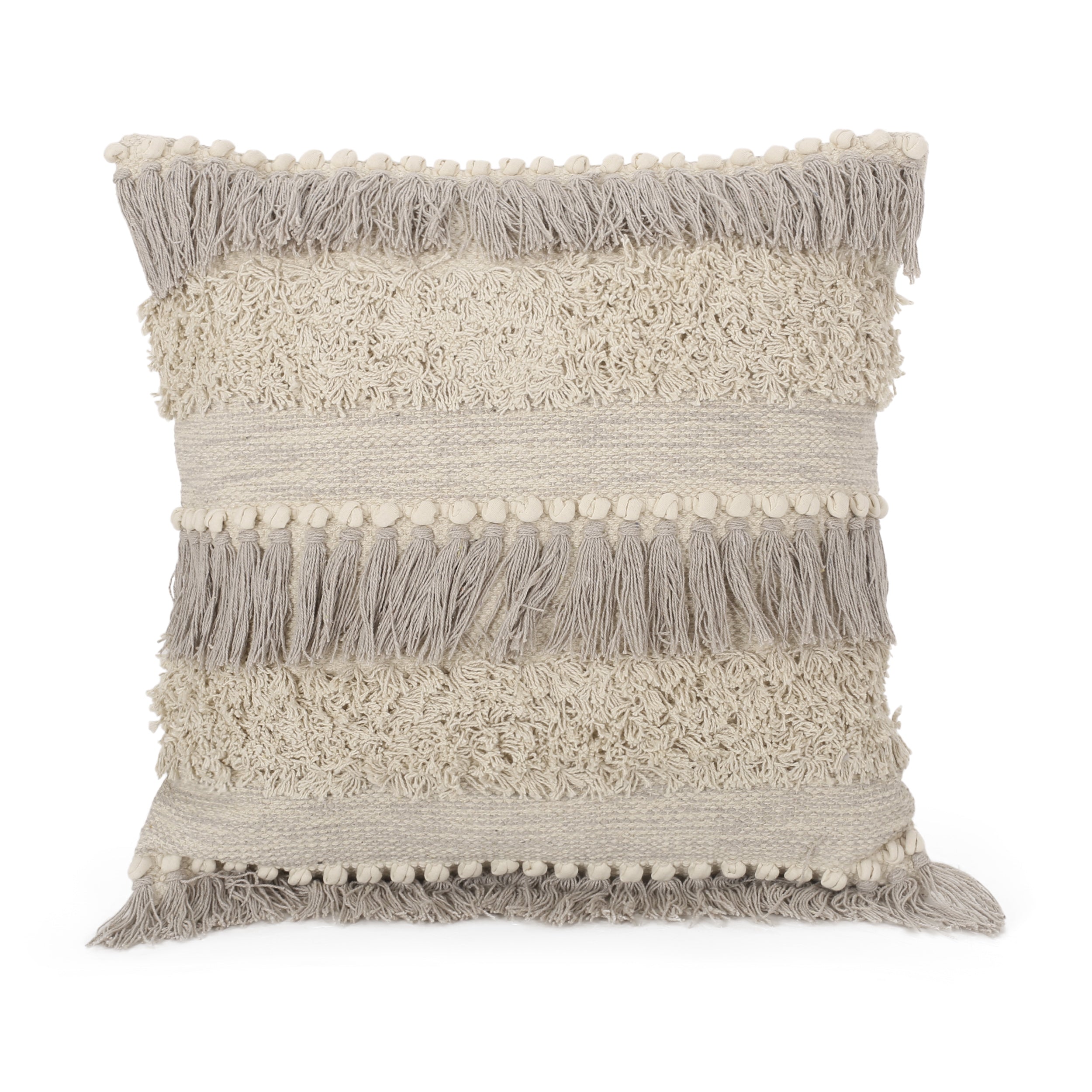 Klaira Hand-Loomed Boho Throw Pillow