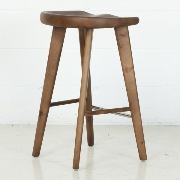 Kraft Mid-Century Modern Solid Wood Counter Stool