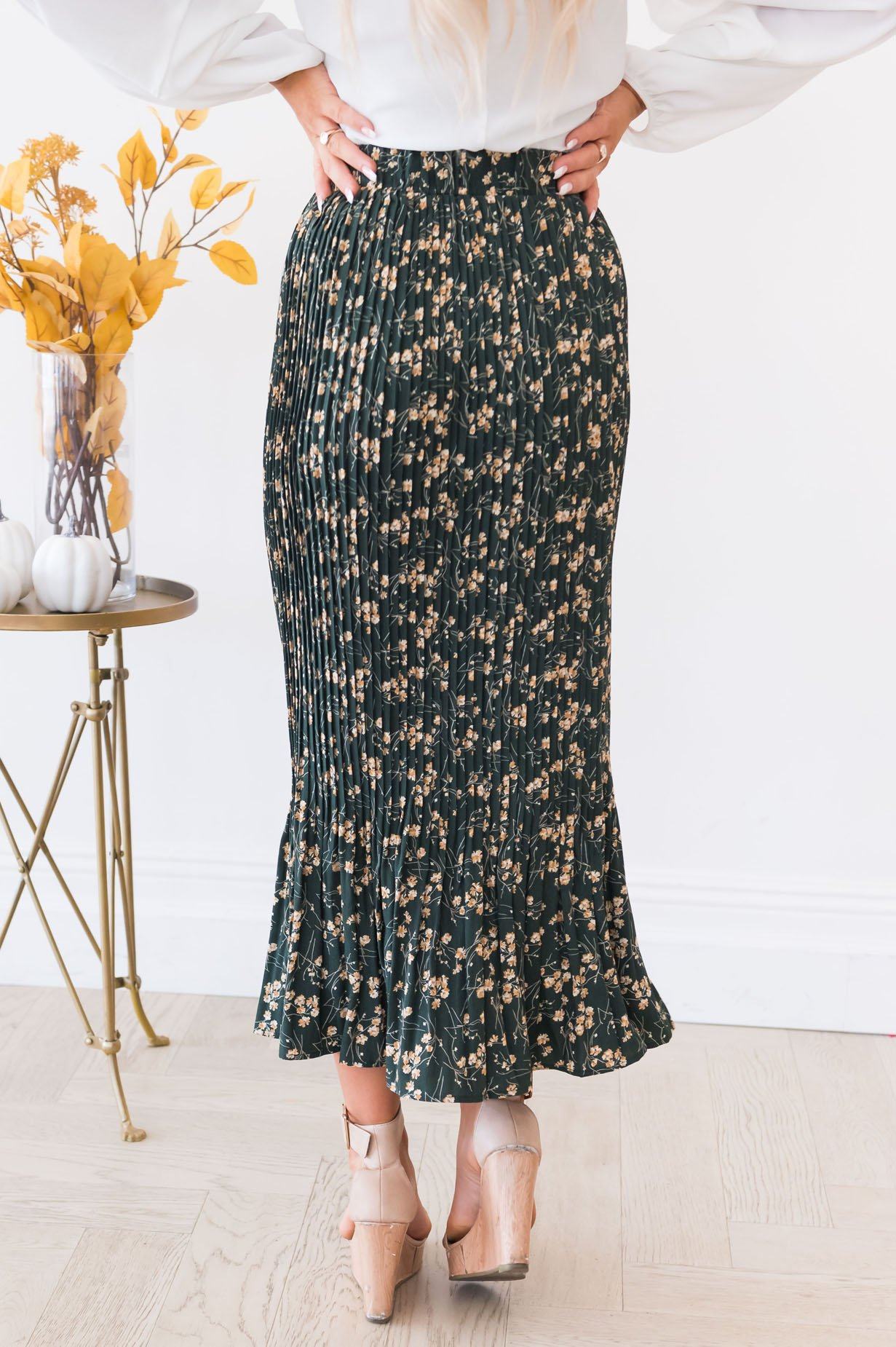 Fall Floral Modest Skirt