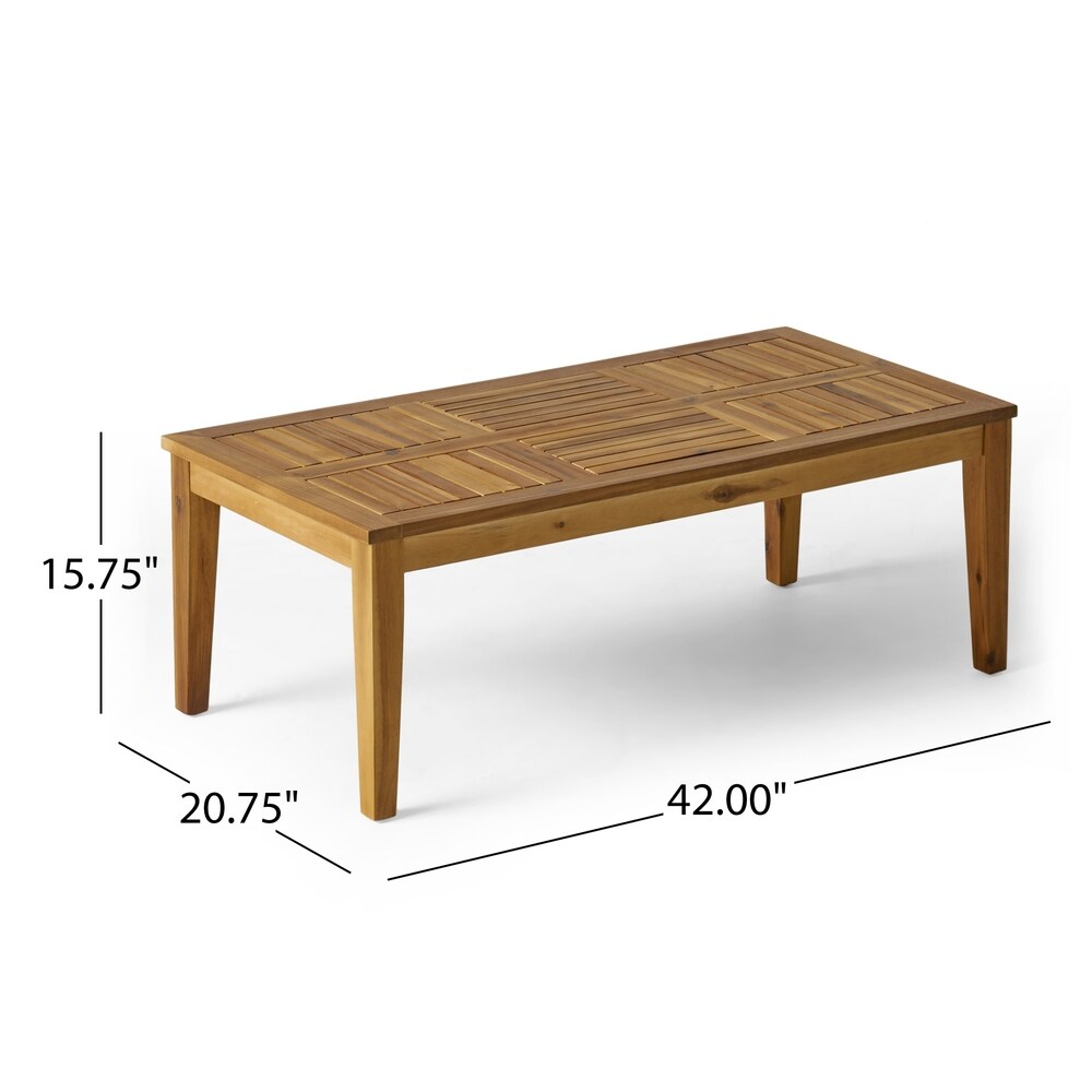 Hampton Outdoor Acacia/ PE Wicker Loveseat and Coffee Table Set by Christopher Knight Home