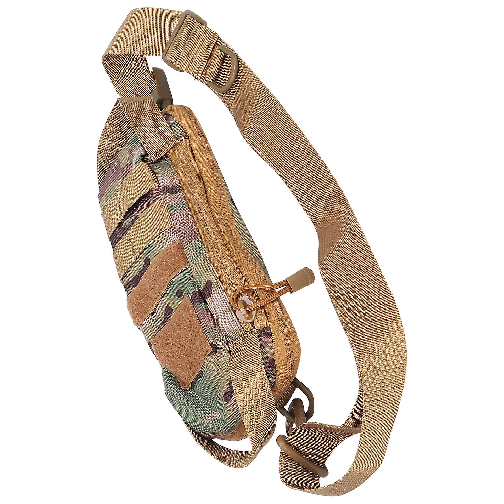 Multifunctional Military Dualpurpose Chest Waist Bag Nylon Material Waterproof Bagcamouflage