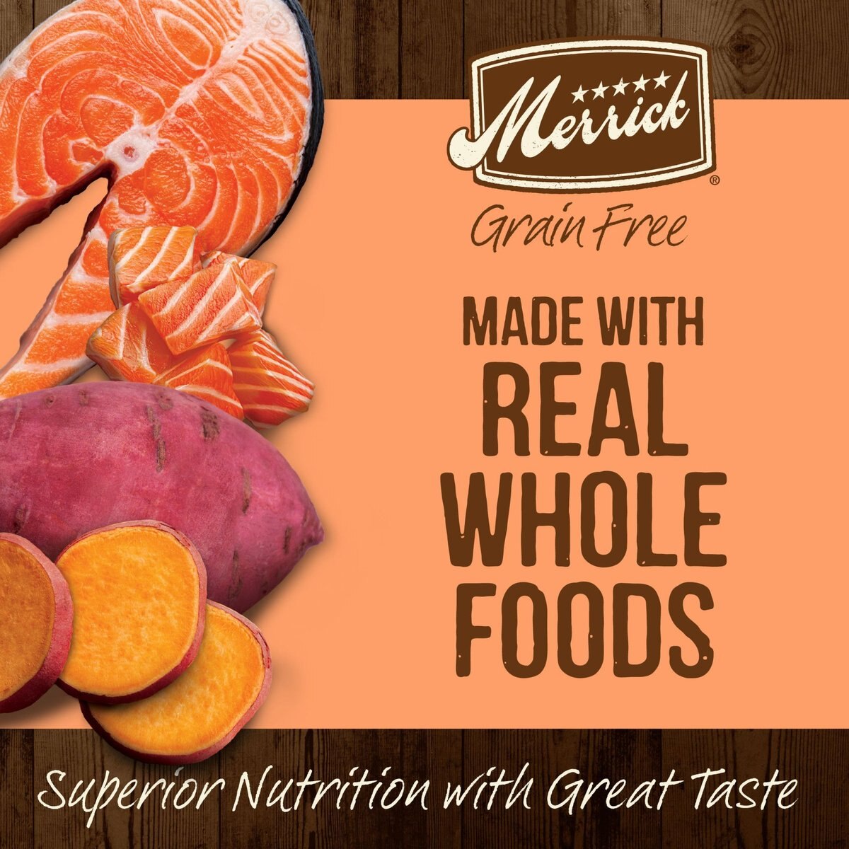 Merrick Grain-Free Chicken-Free Real Salmon and Sweet Potato Recipe Dry Dog Food