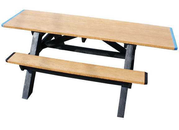 Vestil PT PAF 2896 BKCD ADA picnic table poly afra...