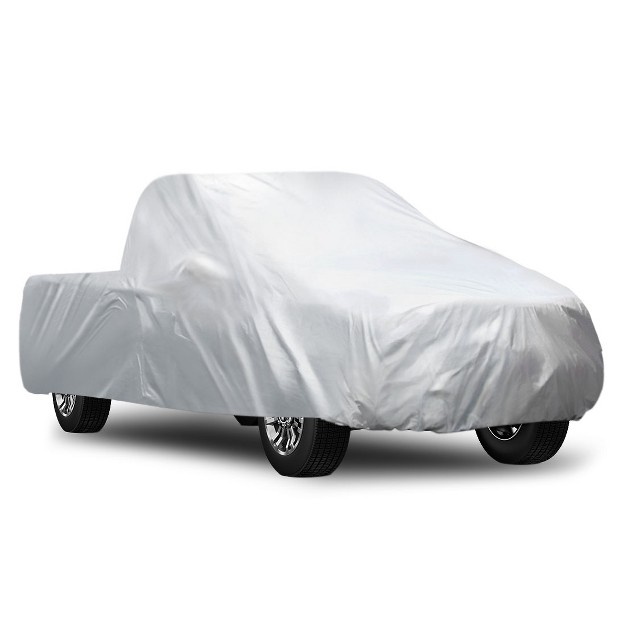 Unique Bargains Waterproof Truck Pickup Outdoor Indoor Car Cover Protector Silver Tone Size 256 quot l 1 Pc