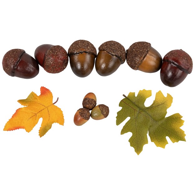 Northlight 10 piece Fall Harvest Artificial Acorns And Maple Leaves Decoration Set