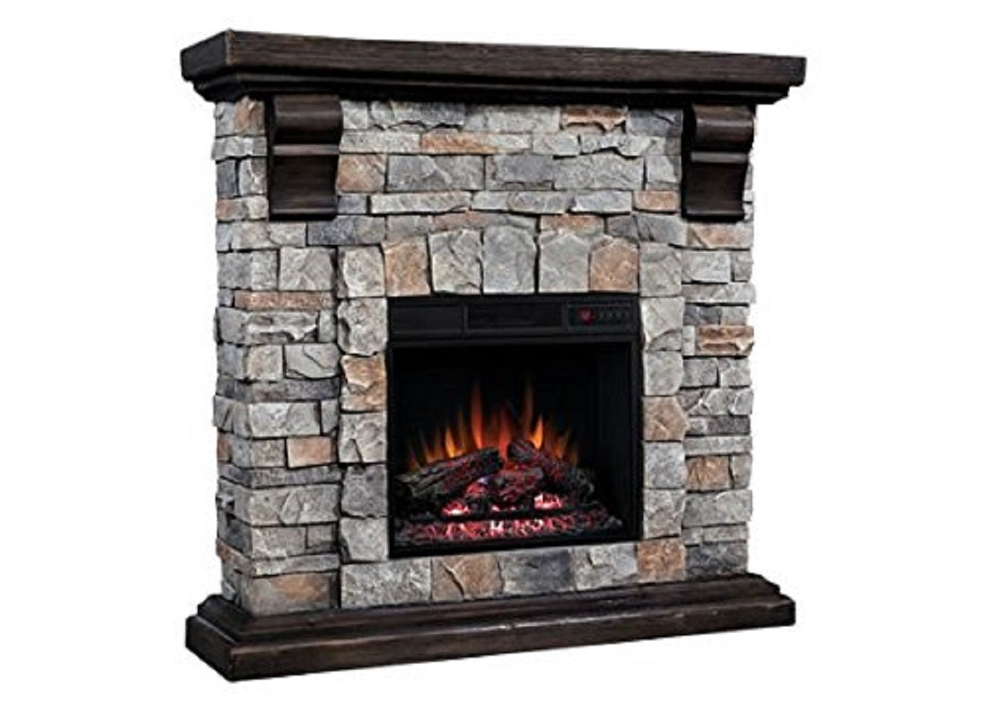 Dimplex Featherston 61 inch Electric Fireplace Mantel Package - Stone, GDS26L5-1152LR