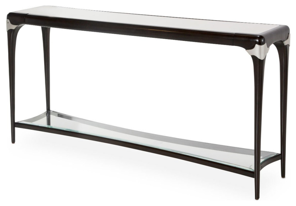 Aico Amini Paris Chic Console Table in Espresso   Midcentury   Console Tables   by AMOC  Houzz