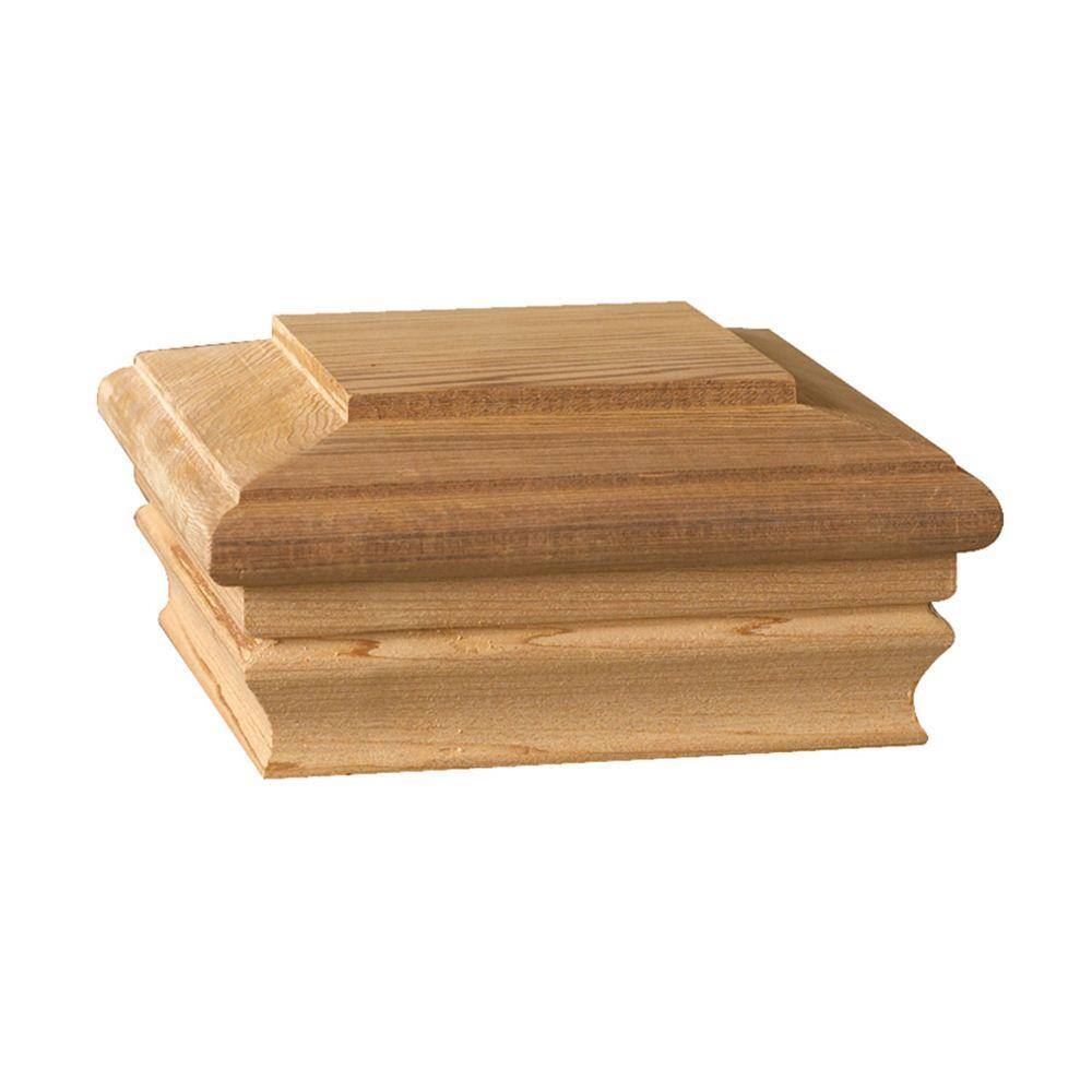 Newbury 6 in. x 6 in. Pressure-Treated Pine Classic Flat Top Post Cap 97275