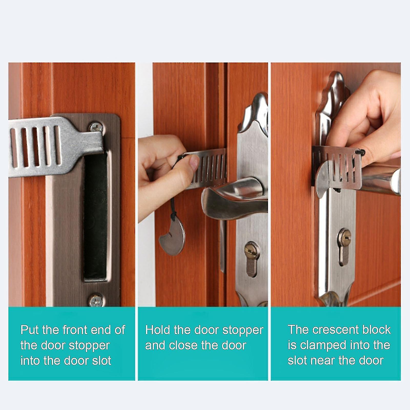 Portable Door Lock Smooth Easy To Install Lightweight Reliable Mini Door Lock For Home Qinhai