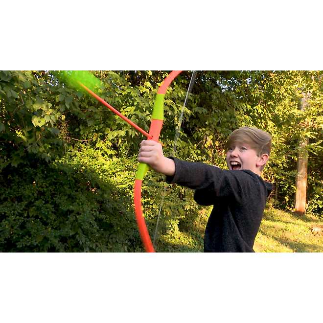 Big Time Toys Archery Dodge Ball Bamboo Bow with Darts