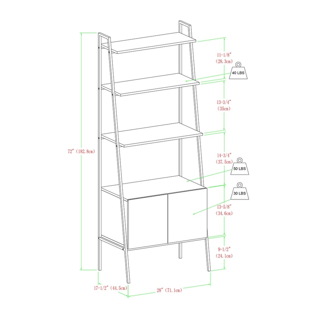 Middlebrook Lahuri 3 Piece Ladder Shelf Storage Wall