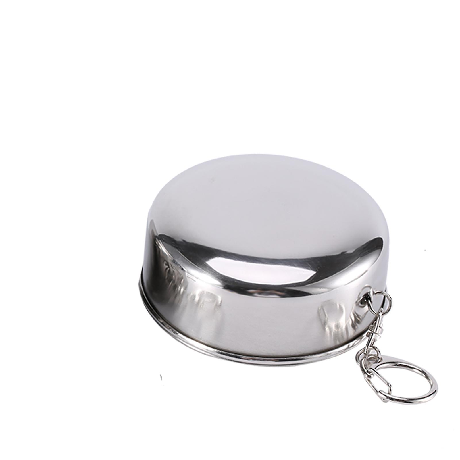 S/m/l Stainless Steel Travel Folding Cup Camp Keychain Retractable Telescopic Collapsible