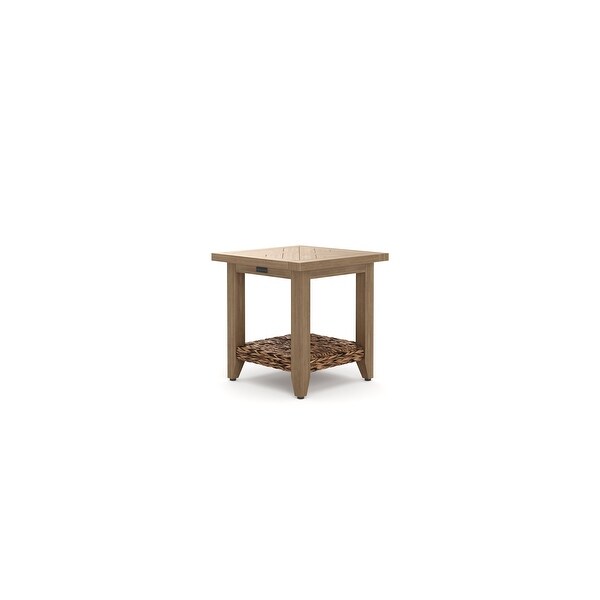 Winston Cayman Seagrass Weave Heritage Brown Side Table