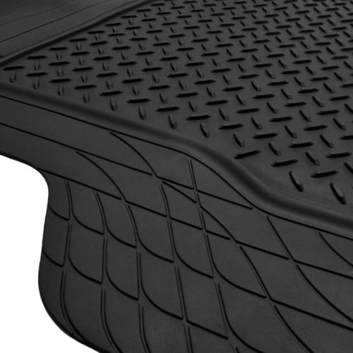 BDK Car SUV and Van Floor Rubber Mats with Cargo Trunk Mat， Heavy Duty All Weather Protection， 3 Colors