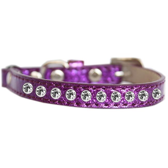 Mirage Pet 625-8 PR14 Clear Jewel Ice Cream Cat Safety Collarand#44; Purple - Size 14