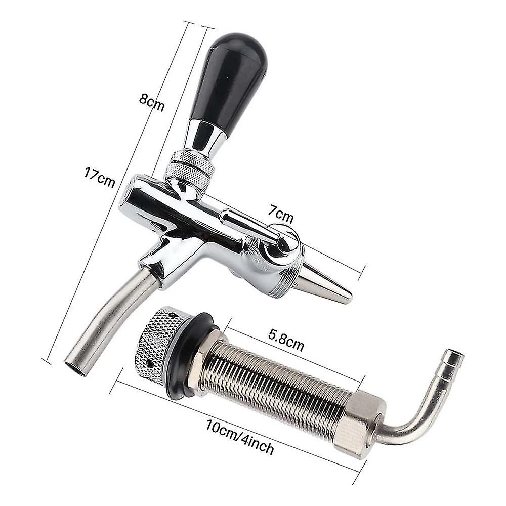 Adjable Draft Beer Faucet Plating With 4 Inch Shank