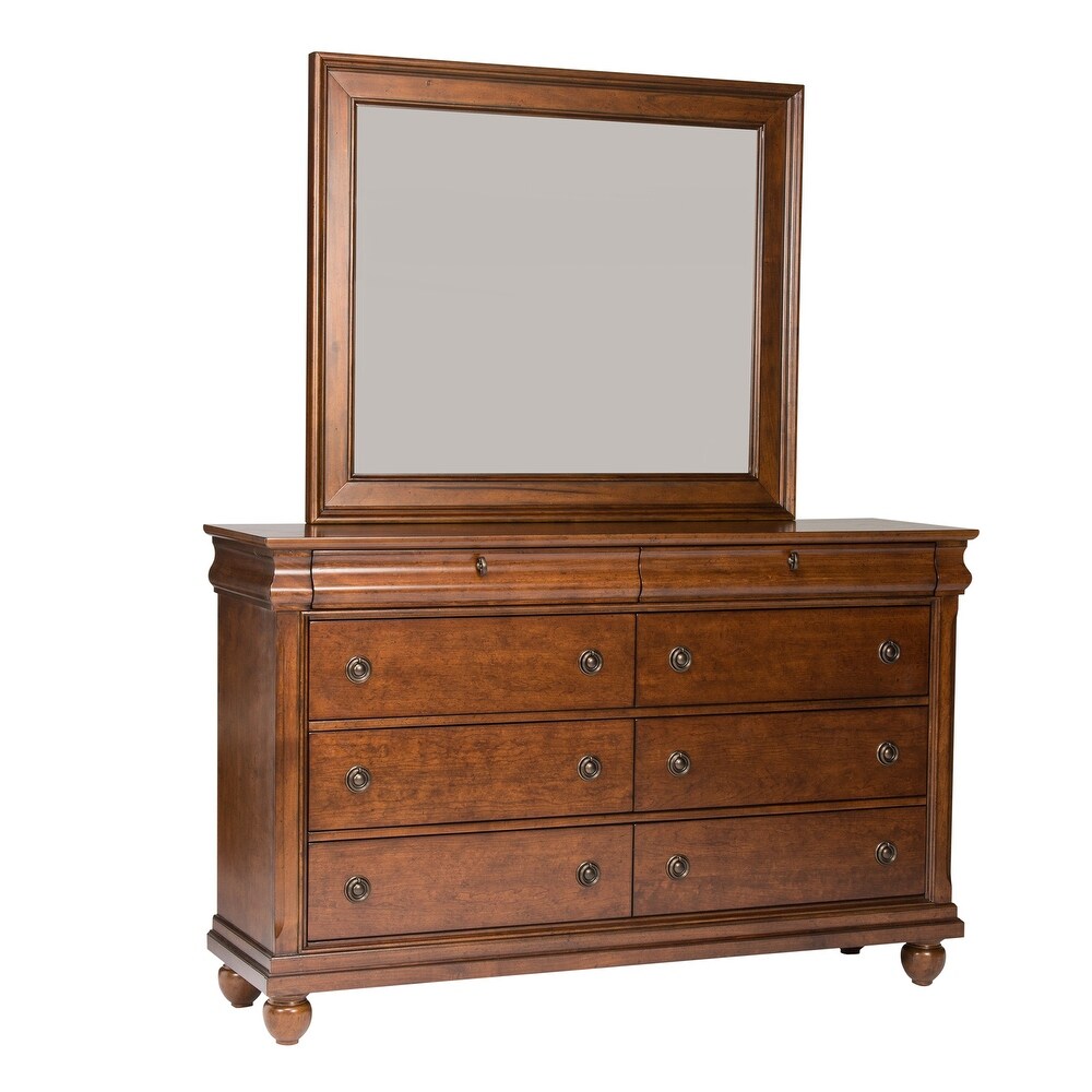 Rustic Traditions Rustic Cherry Dresser   Mirror