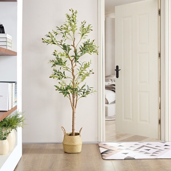 VECELO 59~71 Inch Artificial Olive Tree