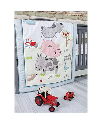 Trend Lab Farm Stack 4 Piece Crib Bedding Set