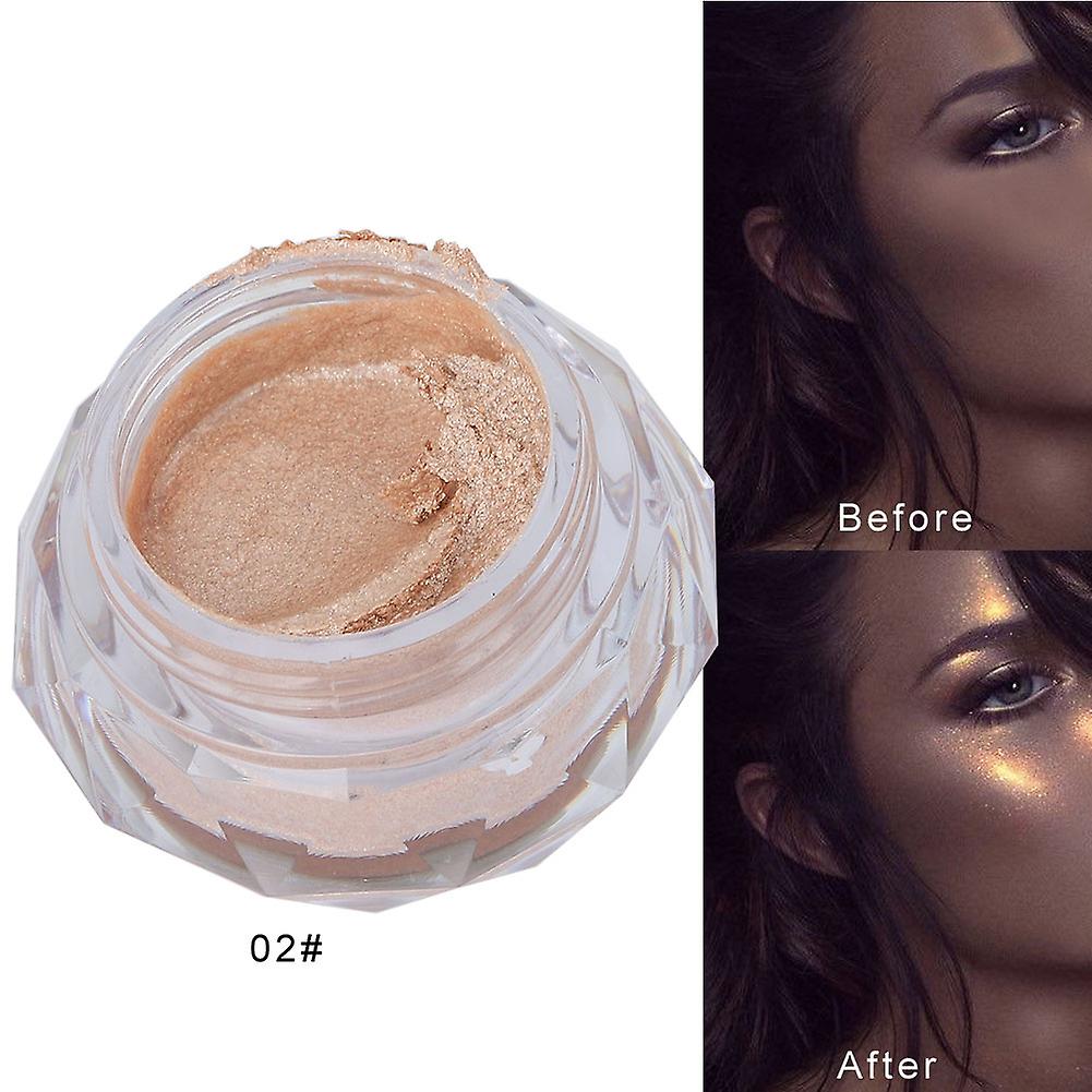 Creamy Glossy Highlighter Face Body Brightening Illuminating Contour Cream Ladies Makeup 2#