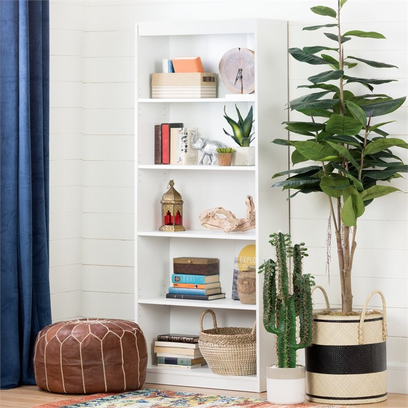 South Shore Axess 5 Shelf Bookcase in Pure Black   Contemporary   Bookcases   by Homesquare  Houzz