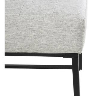 Homepop Channeled Sustainable Gray Woven Upholstery Metal Dining Chair K8614-F2418