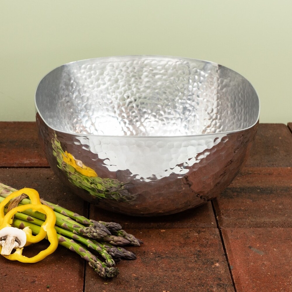 Handcrafted Hammered Stainless Steel Centerpiece Bowl