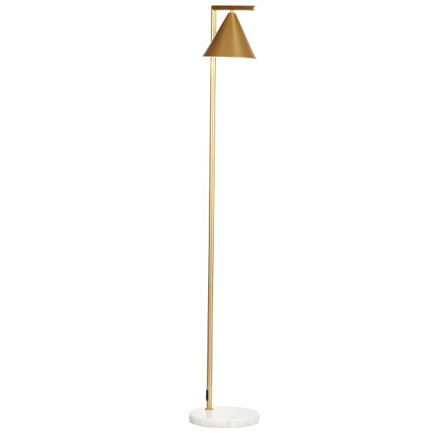 Homcom Modern Floor Lamps For Living Room Lighting Adjustable Standing Lamp For Bedroom Lighting Gold