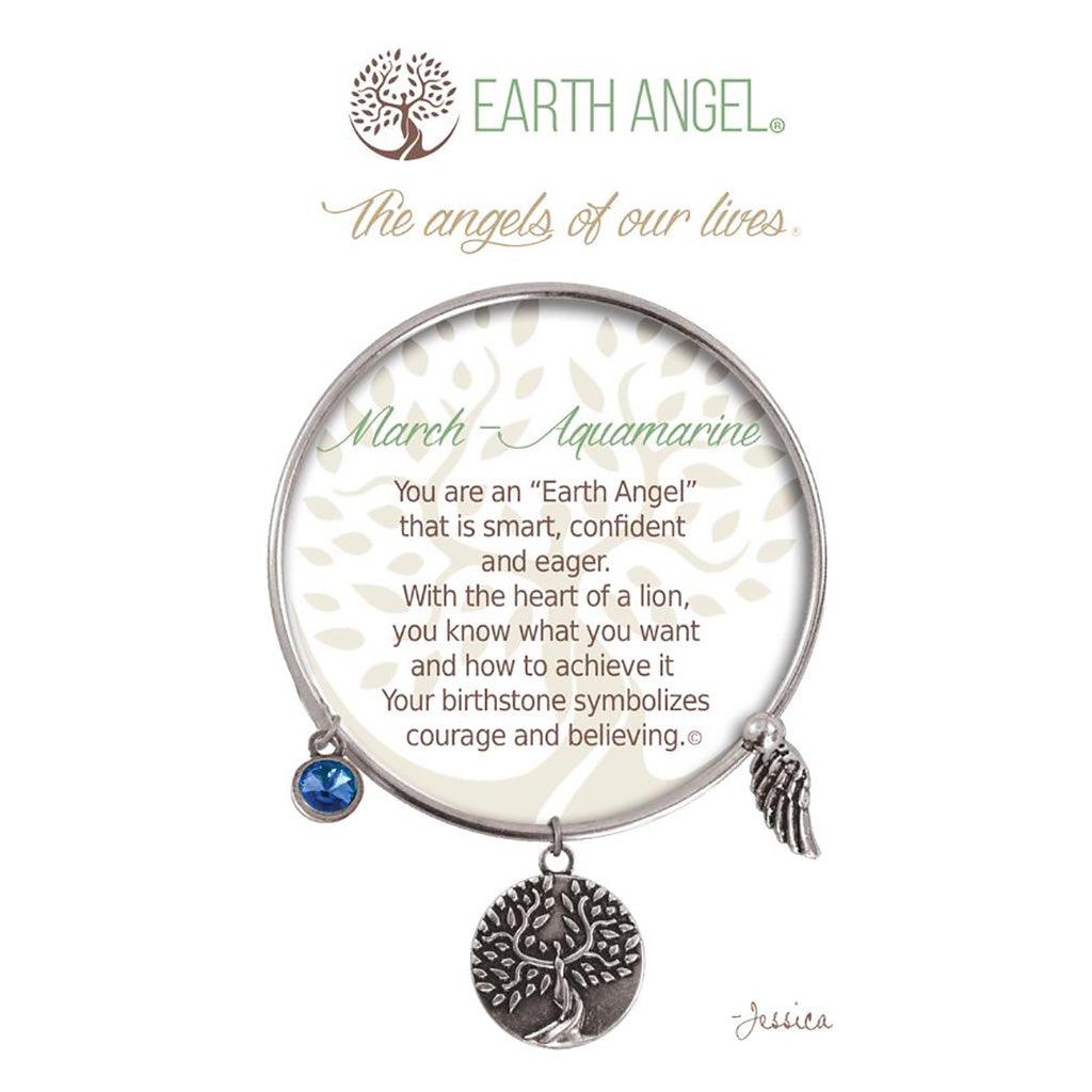 Earth Angel  March - Aquamarine Bracelet in Silver