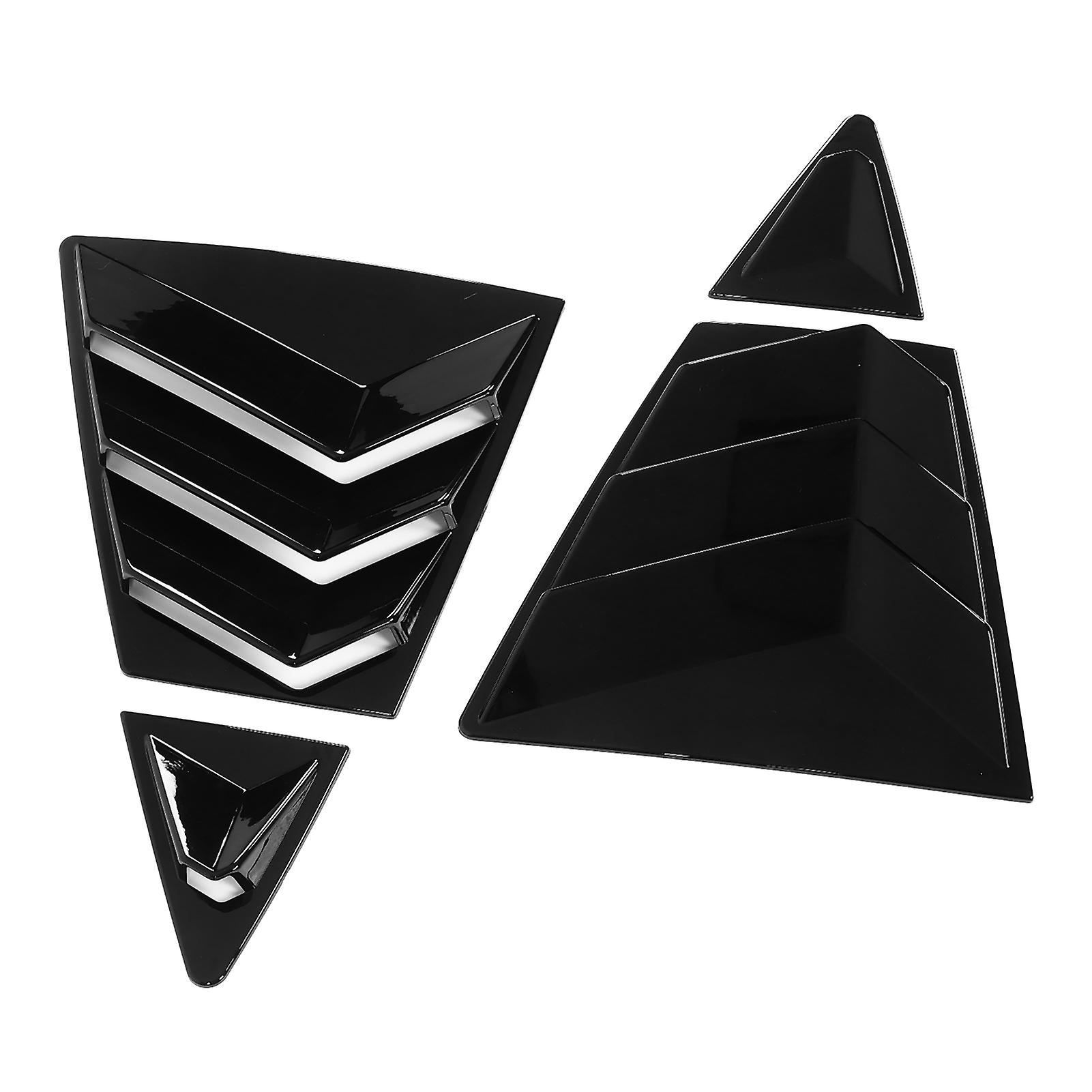 4pcs/set Rear Side Window Louver Cover Trim Glossy Black Replacement For Corolla 20192021