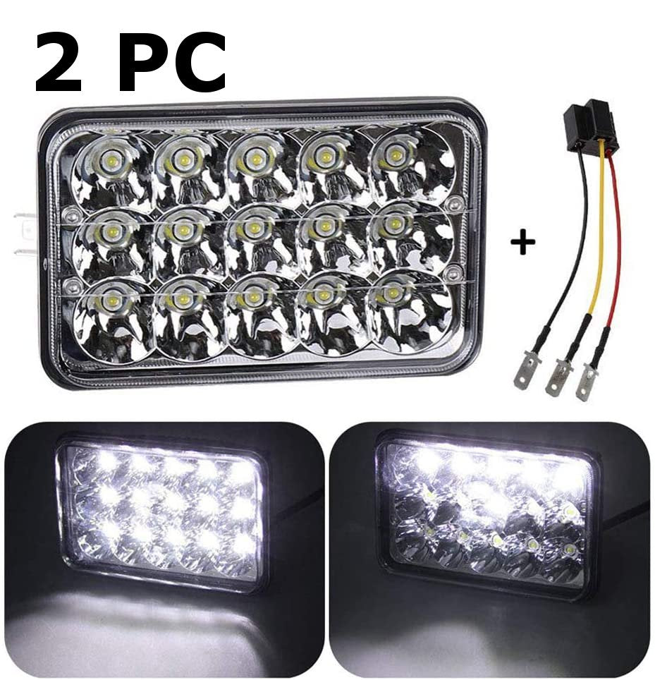 For 2x Hi/Lo Bright LED Headlights for 1993 1994 1995 1996 1997 Pontiac Firebird