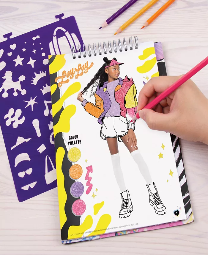 That Girl Lay Lay Fashion Design Sketchbook Make It Real  Nickelodeon  includes 214 Stickers Stencils  Draw Sketch Create  Fashion Coloring Book  Tweens Girls