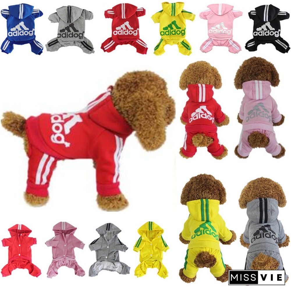 4-Leg Jumpsuit Casual Sweatshirt Winter Adidog Pet Small Dog Clothes Warm Hoodie