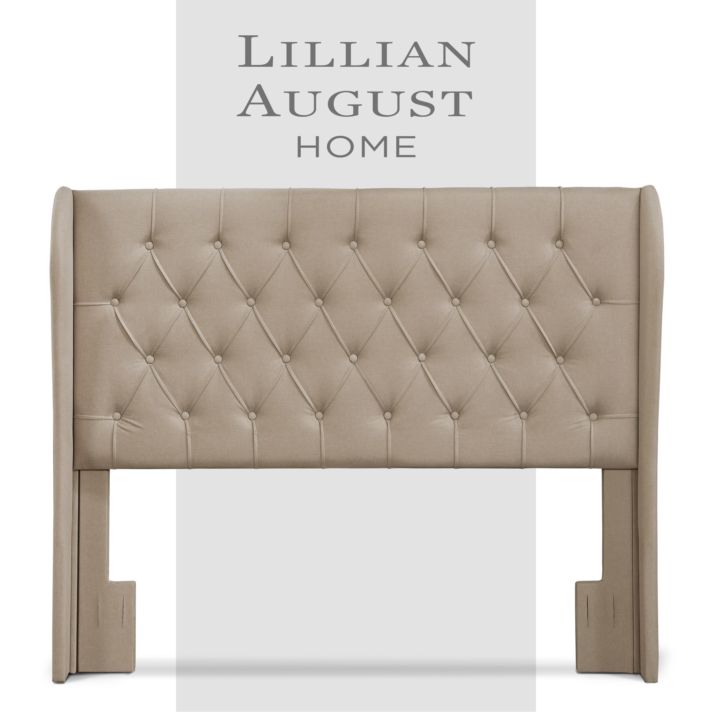 Lillian August Harlow Upholstered Headboard， Queen Size， Soft Beige - - 21827931