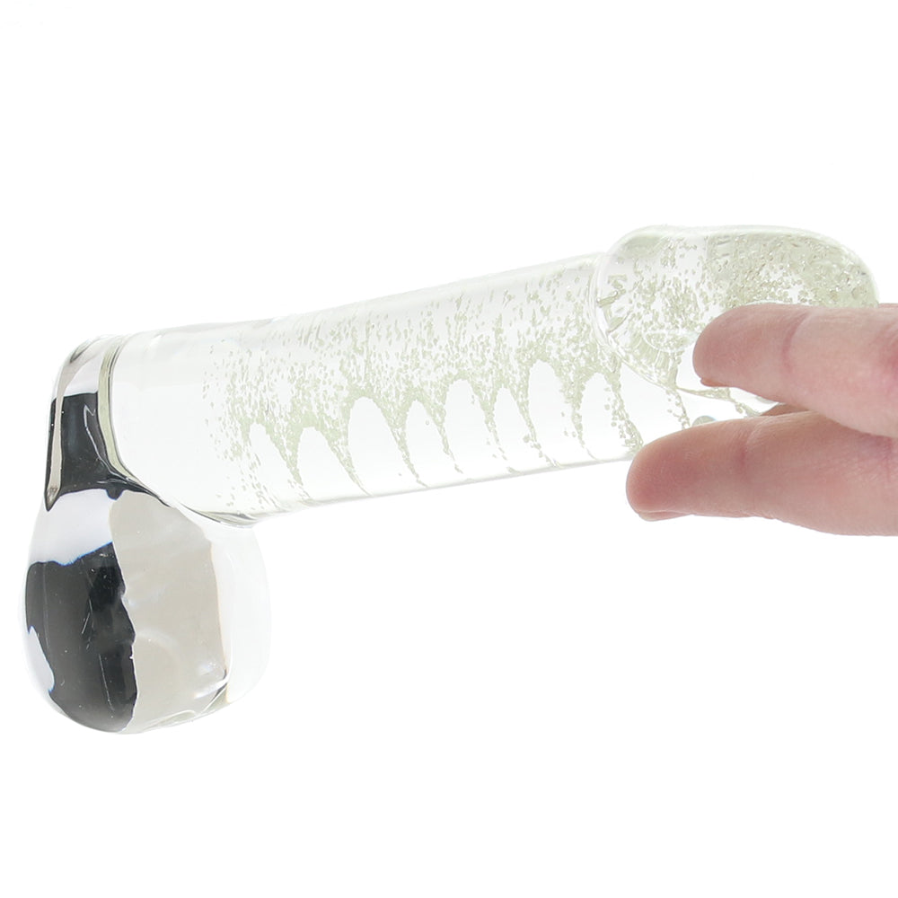 Whipsmart Glow In The Dark Ballsy Glass Dildo