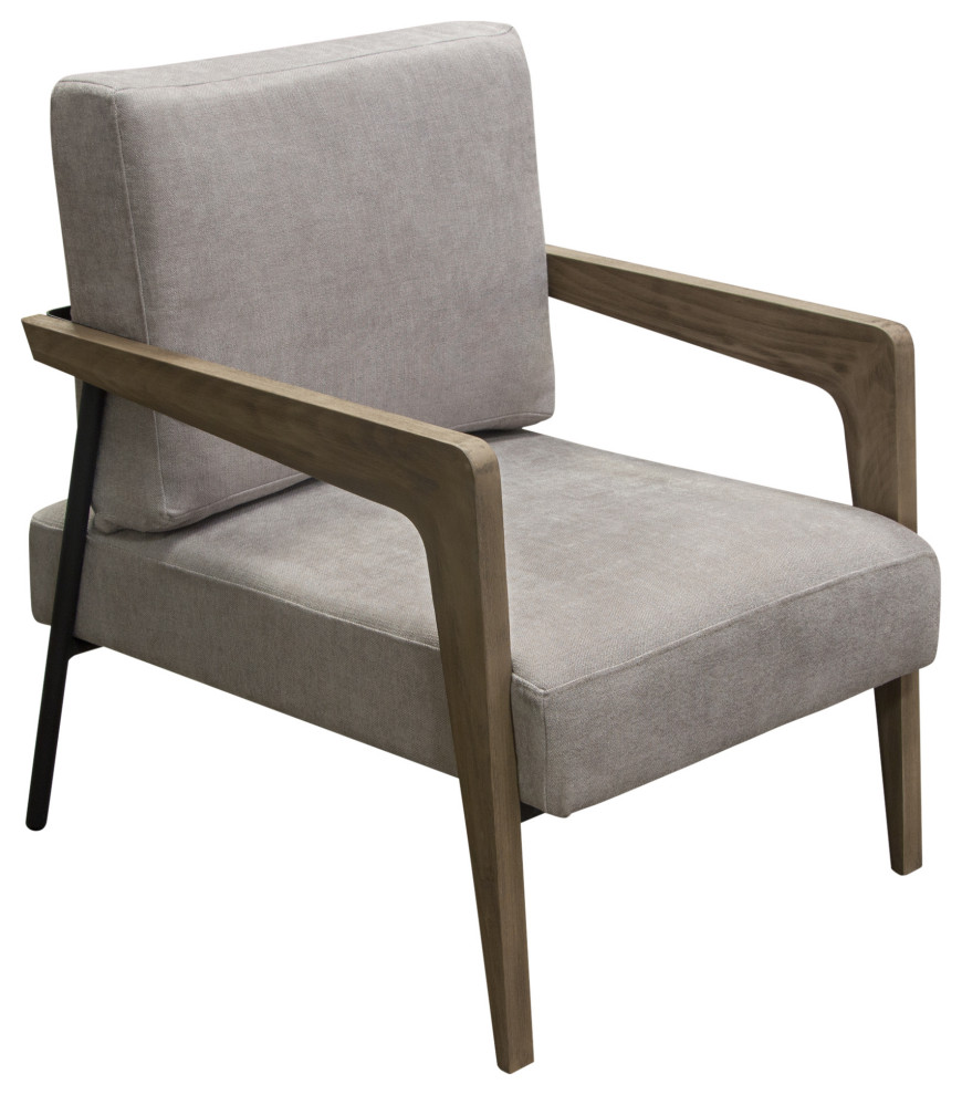 Blair Modern Grey Fabric Wood Arm Accent Chair For Living Room   Transitional   Armchairs And Accent Chairs   by Sideboards and Things  Houzz